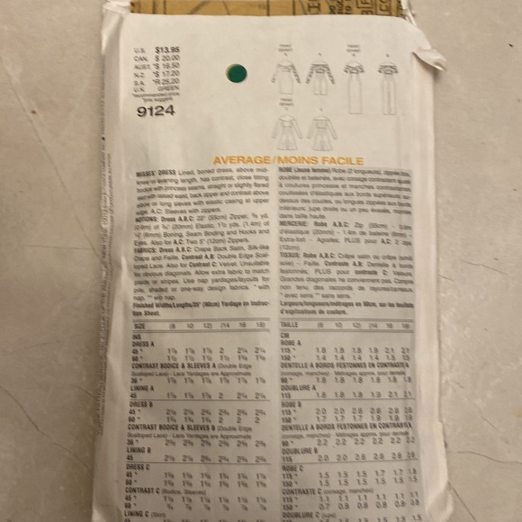 Vogue pattern from 1980’s . - Picture 2 of 2